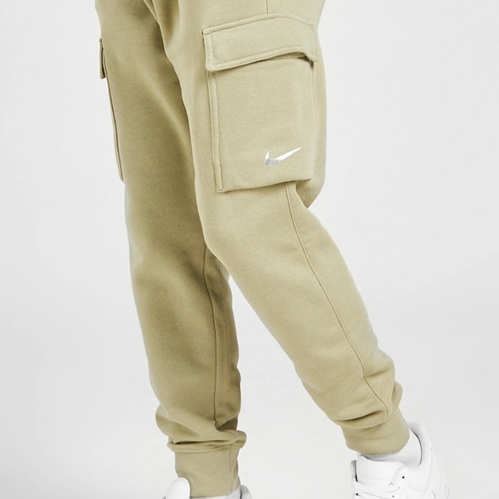 Nike fleece khaki cargo joggers